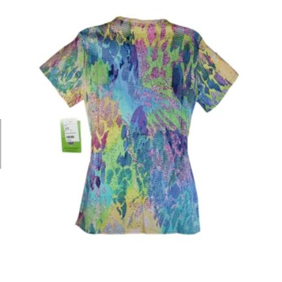 White Swan BIO Womens Scrub top Size XS Pastel Perfection - Picture 2 of 6